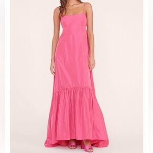 Staud Florence Dress Bridal Collection Blossom Pink NWT Wedding Guest Dress
